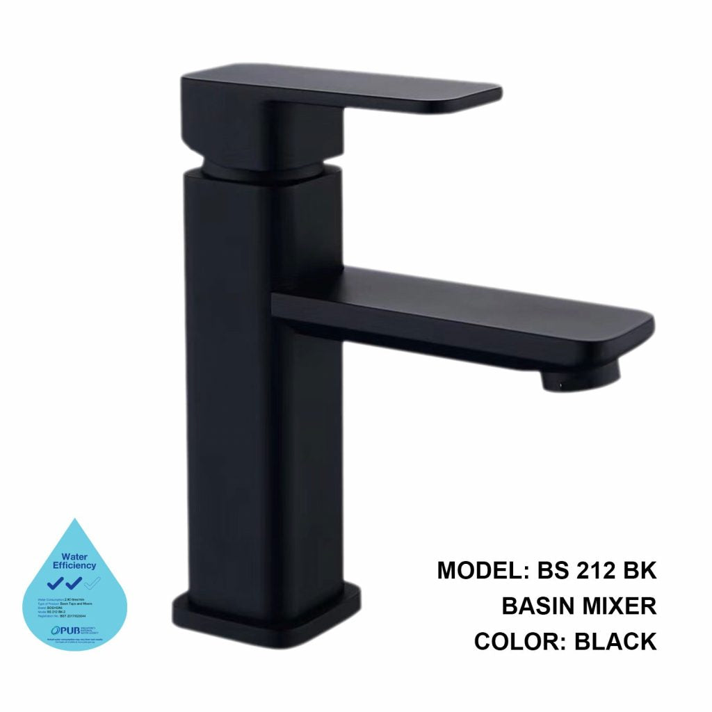 Boshsini BS 212 BK BASIN MIXER TAP