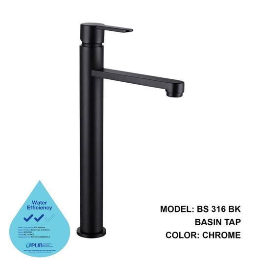 Boshsini BS 316 BK TALL BASIN TAP