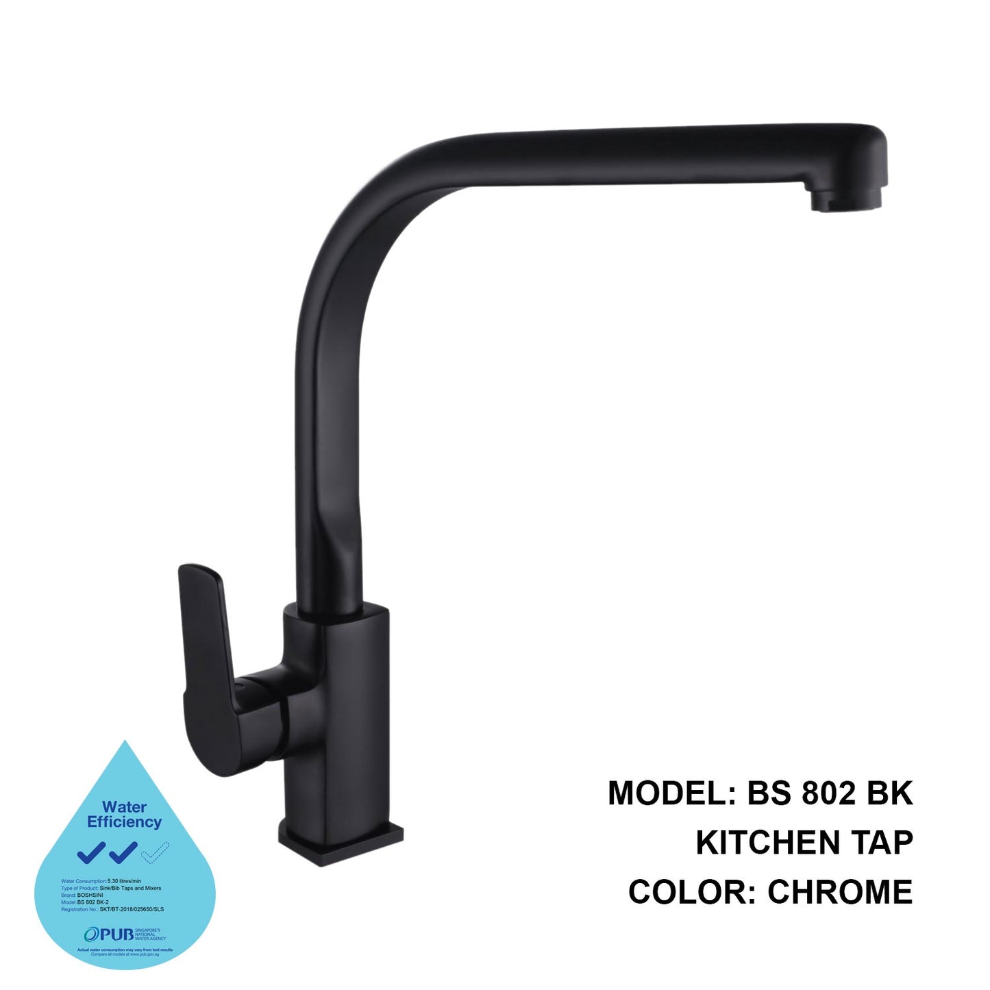 Boshsini BS 802 BK KITCHEN COLD TAP