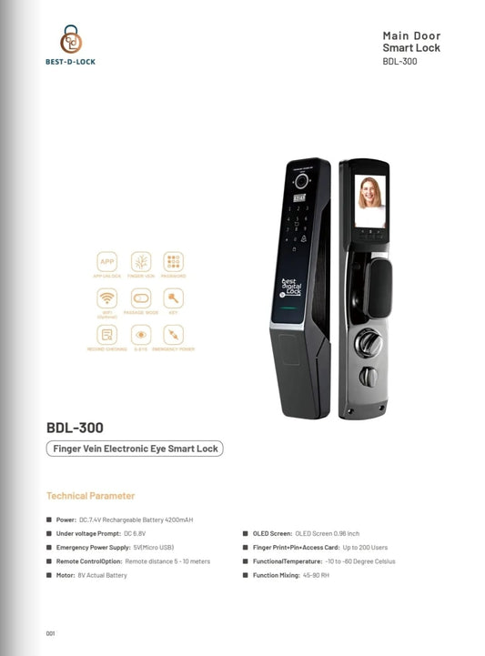 BDL-300 Main Door Smart Lock