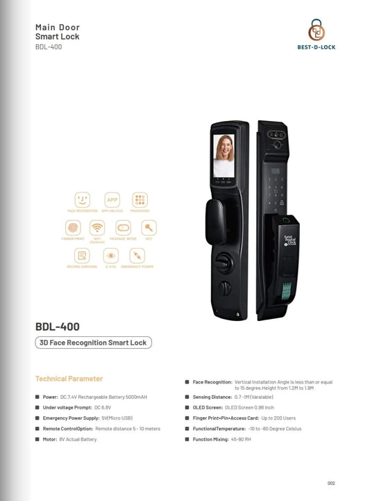 BDL-400 Main Door Smart Lock