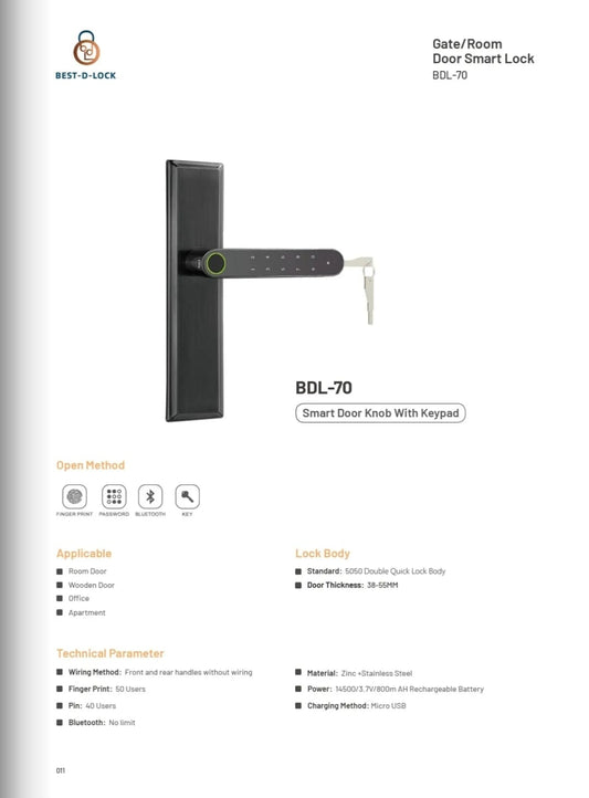 BDL-70 Gate & Room Door Smart Lock