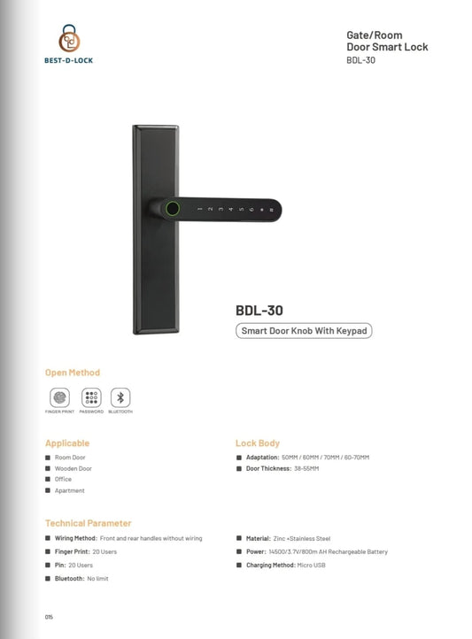 BDL-30 Gate & Room Door Smart Lock